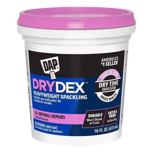 Spackling Compound Drydex Ready to Use Pink 16 oz Pink Spackling Compound Drydex Ready to Use Pink 16 oz Pink