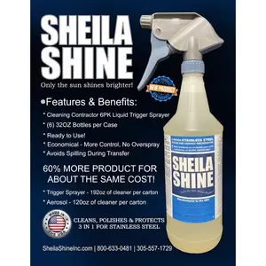 SHEILA SHINE SS32SP-XCP6 Fine Metal Cleaner and Polish No Scent 1 qt Liquid - pack of 6
