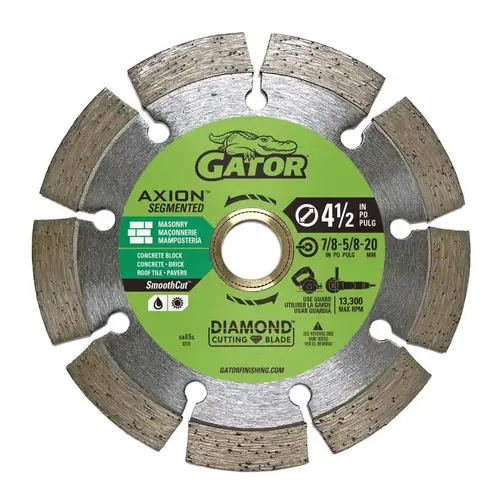 Segmented Rim Saw Blade SmoothCut 4-1/2" D X 5/8 and 7/8" Diamond Segmented Rim Saw Blade SmoothCut 4-1/2" D X 5/8 and 7/8" Diamond