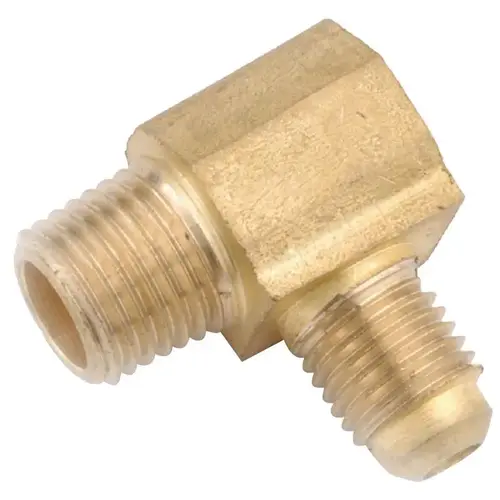 90 Degree Elbow 1/2" Flare Elbow in. X 1/2" D MIP Brass - pack of 5 90 Degree Elbow 1/2" Flare Elbow in. X 1/2" D MIP Brass - pack of 5