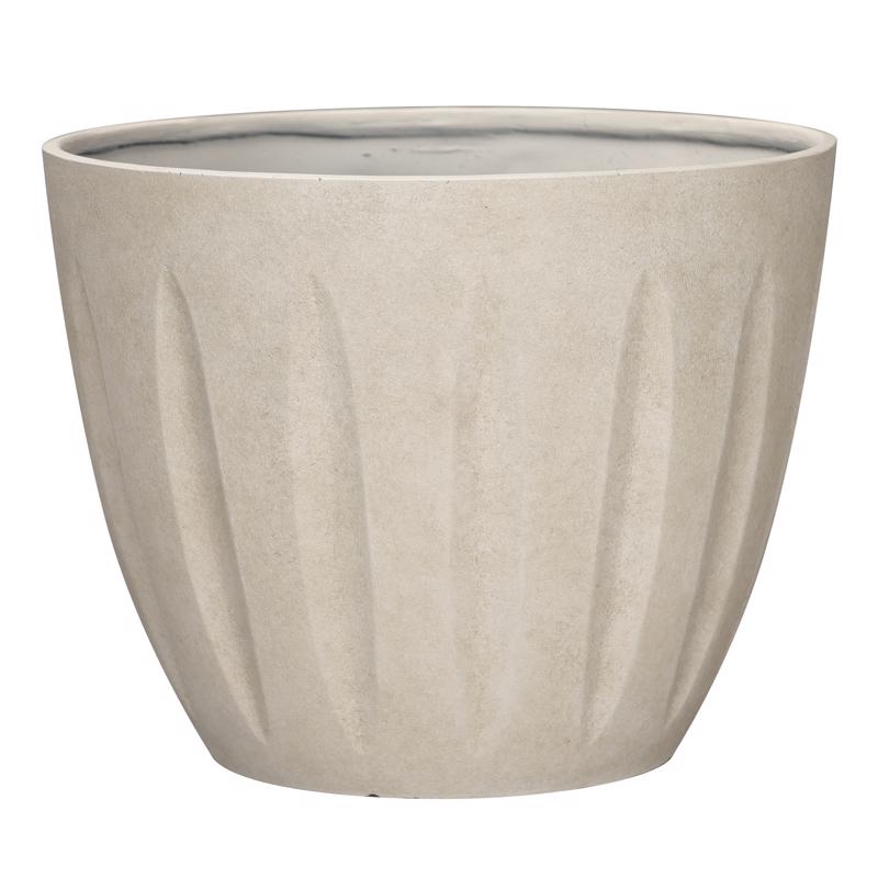 L&G Solutions PVI8016TSI Planter 13" H X 16" D Polyresin Spritzer Sand Sand