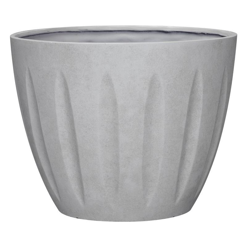 L&G Solutions PVI8016TWI Planter 13" H X 16" D Polyresin Spritzer Stone Stone