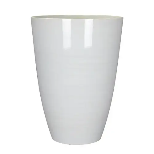 Planter 22" H X 16" D Polyresin Baja White White