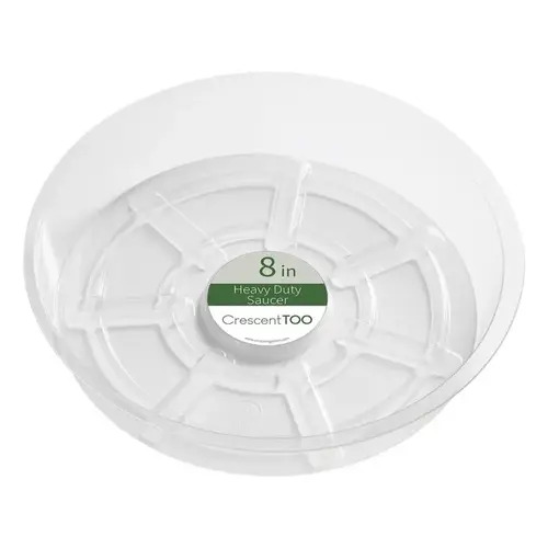 Plant Saucer 1.5" H X 8" D Plastic Clear Clear Plant Saucer 1.5" H X 8" D Plastic Clear Clear