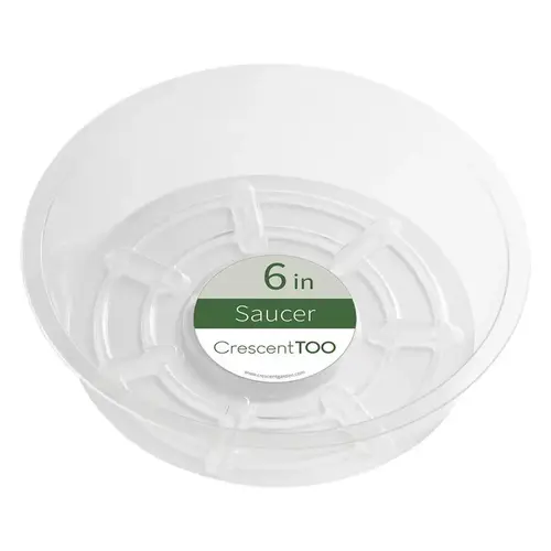 Plant Saucer 2" H X 6" D Plastic Clear Clear - pack of 50