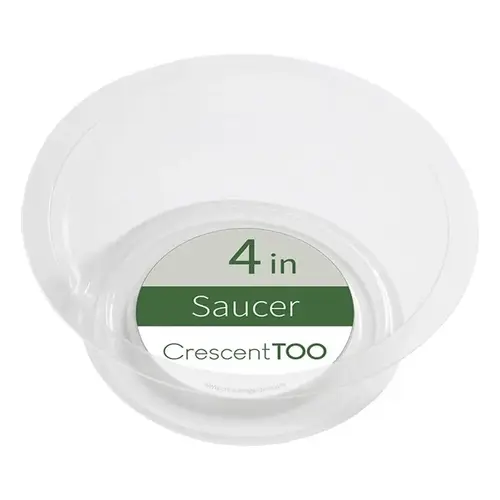 Plant Saucer 1.5" H X 4" D Polyethylene Clear Clear