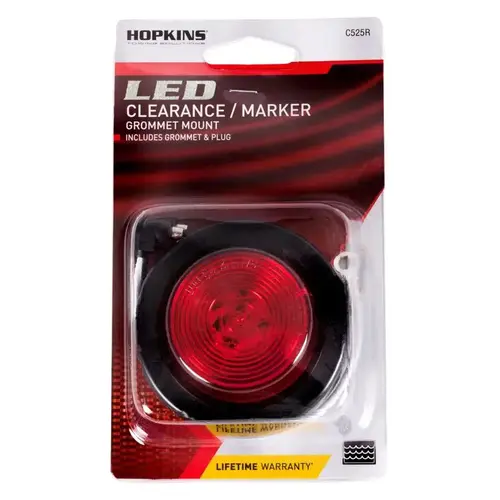 2" LED Sealed Round Clearance/Side Marker Trailer Light Kit Red 2" LED Sealed Round Clearance/Side Marker Trailer Light Kit Red