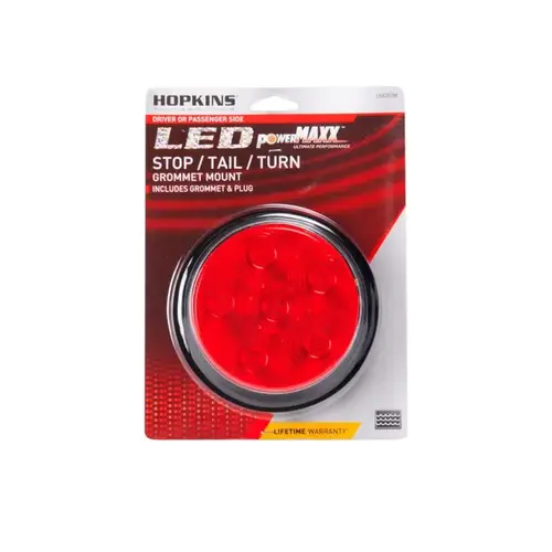 LED Light Kit Power Maxx Red Round Stop/Tail/Turn Red