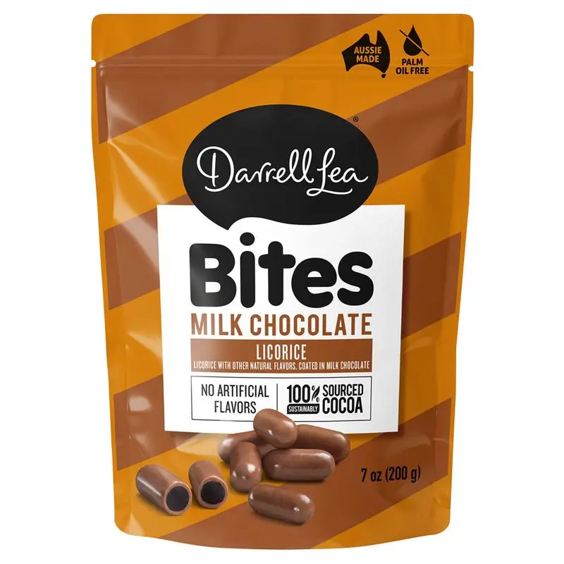 Darrell Lea Chocolate Candies Bites Licorice/Milk 7 oz - pack of 8 20088-XCP8 Darrell Lea Chocolate Candies Bites Licorice/Milk 7 oz - pack of 8 20088-XCP8