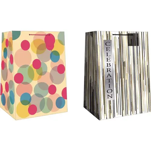 Gift Bag Assorted Mega Wide Jumbo Generic Assorted - pack of 12 Gift Bag Assorted Mega Wide Jumbo Generic Assorted - pack of 12