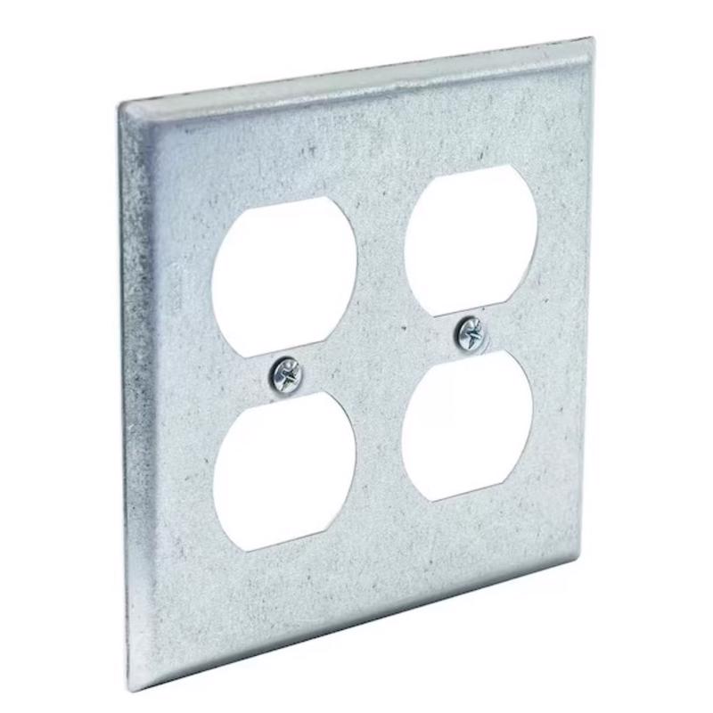 Southwire G39873-UPC 2-Gang Duplex Outlet 4 In. Steel Handy Box Cover