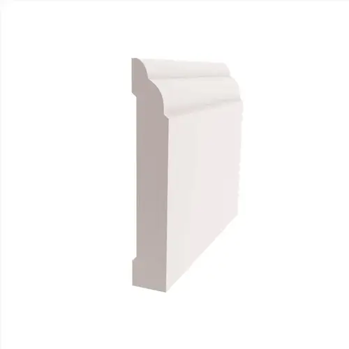 Baseboard 7/16" H X 3 1/4" W X 8 ft. L Paintable White PVC Paintable Baseboard 7/16" H X 3 1/4" W X 8 ft. L Paintable White PVC Paintable