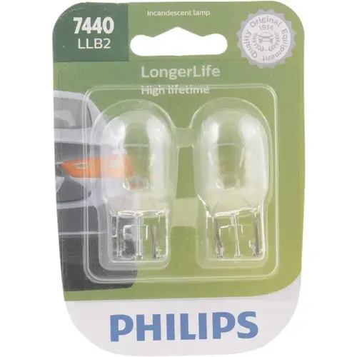 Miniature Automotive Bulb LongerLife Incandescent Back-Up/Cornering/Stop/Turn 7440LLB2 Miniature Automotive Bulb LongerLife Incandescent Back-Up/Cornering/Stop/Turn 7440LLB2