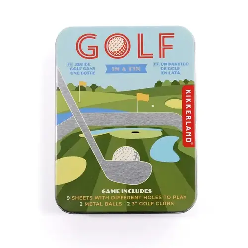 Golf In a Tin Game Paper/Plastic 13 pc Golf In a Tin Game Paper/Plastic 13 pc