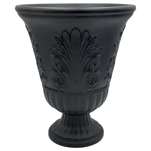 Urn Planter 19" H X 16" D Plastic Larissa Black Black Urn Planter 19" H X 16" D Plastic Larissa Black Black