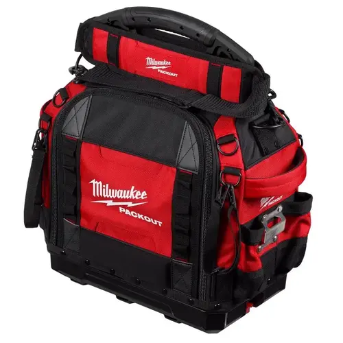 PACKOUT Structured Tool Bag, 10 in W, 18 in D, 19-3/4 in H, 65 -Pocket, Polyester, Red PACKOUT Structured Tool Bag, 10 in W, 18 in D, 19-3/4 in H, 65 -Pocket, Polyester, Red