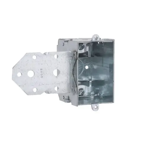 1-Gang Steel Welded Armored Cable Wall Box Metallic 1-Gang Steel Welded Armored Cable Wall Box Metallic