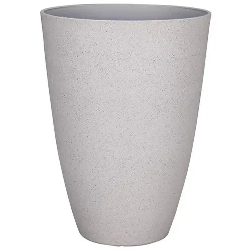 Tall Planter 21.9" H X 16" D Polyresin Speckle White Matte - pack of 4 Tall Planter 21.9" H X 16" D Polyresin Speckle White Matte - pack of 4