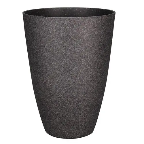 Tall Planter 21.9" H X 16" D Polyresin Speckle Charcoal Matte - pack of 4 Tall Planter 21.9" H X 16" D Polyresin Speckle Charcoal Matte - pack of 4