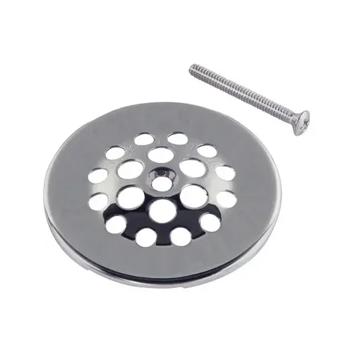 Tub/Shower Strainer, Plastic/Stainless Steel, Brushed Nickel