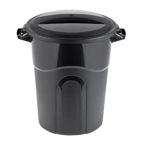 Trash Can, Molded Black, 20-Gal. - pack of 5