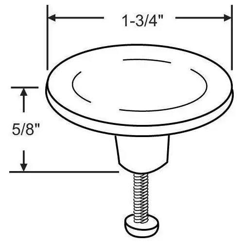 1 3/4 Chrome Knob With Screws 10 Pack 1 3/4 Chrome Knob With Screws 10 Pack