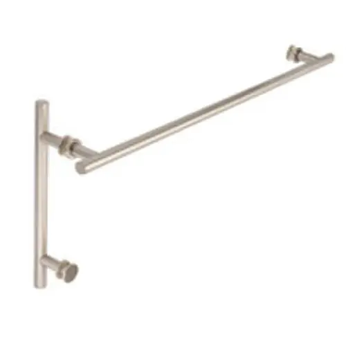 Counterpoint 18" c/c Towel Bar x 8" c/c Pull with Rosettes - Polished Nickel Counterpoint 18" c/c Towel Bar x 8" c/c Pull with Rosettes - Polished Nickel