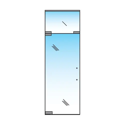 ALVA ET1 - Standard Door with Transom - ADA, HO105 - Matte Black ALVA ET1 - Standard Door with Transom - ADA, HO105 - Matte Black