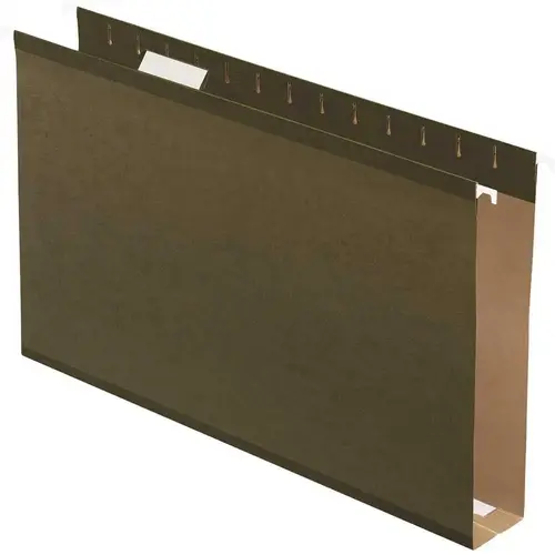 2 in. Reinforced Hanging Kraft File Folders, Legal, Standard Green