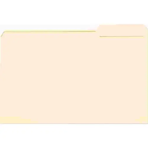 FILE FOLDERS, 1/3 CUT THIRD POSITION, ONE-PLY TOP TAB, LEGAL, MANILA FILE FOLDERS, 1/3 CUT THIRD POSITION, ONE-PLY TOP TAB, LEGAL, MANILA