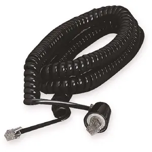 Softalk Communications LLC SOF03201 25 ft. Twisstop Detangler With Coiled Phone Cord, Black