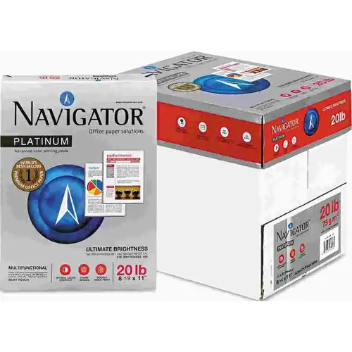 PLATINUM PAPER, 99 BRIGHTNESS, 20LB, 8-1/2 X 11, WHITE - pack of 5 PLATINUM PAPER, 99 BRIGHTNESS, 20LB, 8-1/2 X 11, WHITE - pack of 5