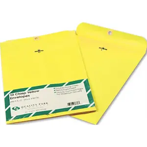 QUALITY PARK PRODUCTS 10125838 FASHION COLOR CLASP ENVELOPE, 9 X 12, 28LB, YELLOW