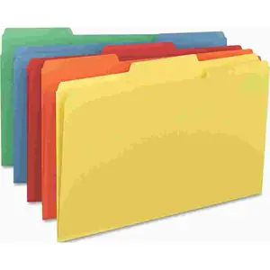 SMEAD MANUFACTURING COMPANY 10126203 FILE FOLDERS, 1/3 CUT TOP TAB, LEGAL, ASSORTED COLORS