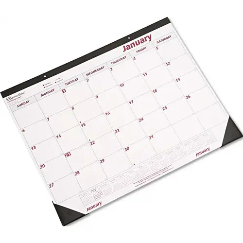 21-3/4 in. x 17 in. Desk Pad/Wall Calendar with Chipboard White 21-3/4 in. x 17 in. Desk Pad/Wall Calendar with Chipboard White