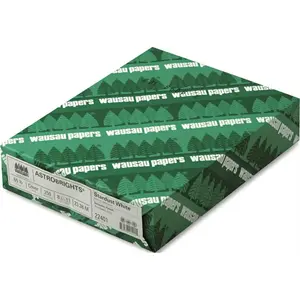 Wausau Paper Corp. 10125072 ASTROBRIGHTS COLORED CARD STOCK, 65 LBS., 8-1/2 X11, STARDUST WHITE, 250 SHEETS