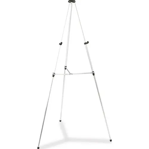 LIGHTWEIGHT TELESCOPING TRIPOD EASEL, 38" TO 66" HIGH, ALUMINUM, SILVER