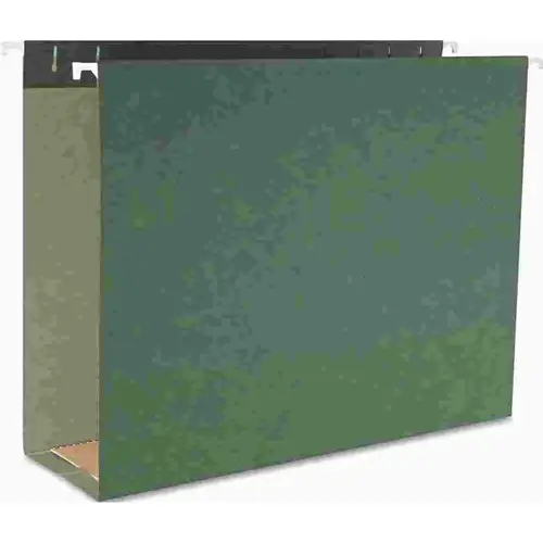 THREE INCH CAPACITY BOX BOTTOM HANGING FILE FOLDERS, LETTER, GREEN THREE INCH CAPACITY BOX BOTTOM HANGING FILE FOLDERS, LETTER, GREEN