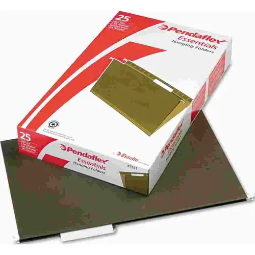 PENDAFLEX HANGING FILE FOLDERS, 1/5 TAB, LEGAL, STANDARD GREEN