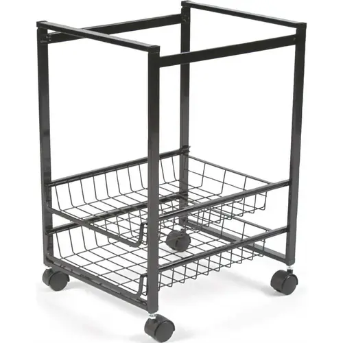 MOBILE FILE CART W/SLIDING BASKETS, 15W X 12-7/8D X 20-7/8H, BLACK