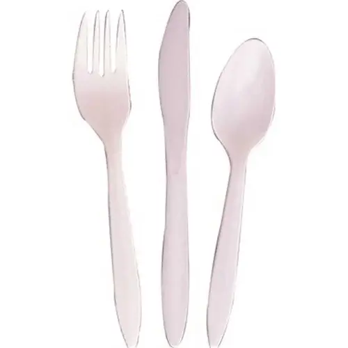 Fork 6-1/8 in. Medium Weight White Polypropylene - pack of 1000