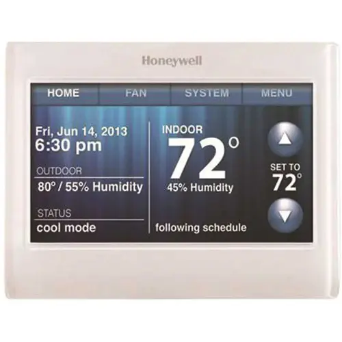 Wi-Fi 9000 7-Day Color Touchscreen Programmable or Non-Programmable Thermostat Premier White Wi-Fi 9000 7-Day Color Touchscreen Programmable or Non-Programmable Thermostat Premier White