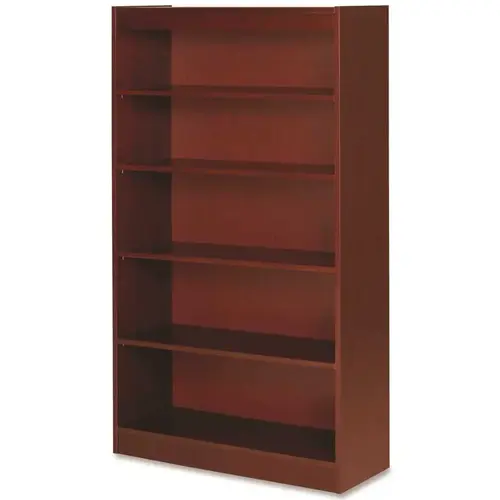 PANEL BOOKCASE, 5 SHELVES, CHERRY, 36X12X60 IN Brown