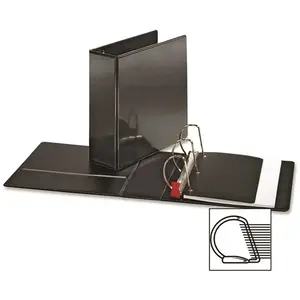 Sparco 3556590 LOCKING D-RING VIEW BINDER, 4 IN. CAPACITY, BLACK