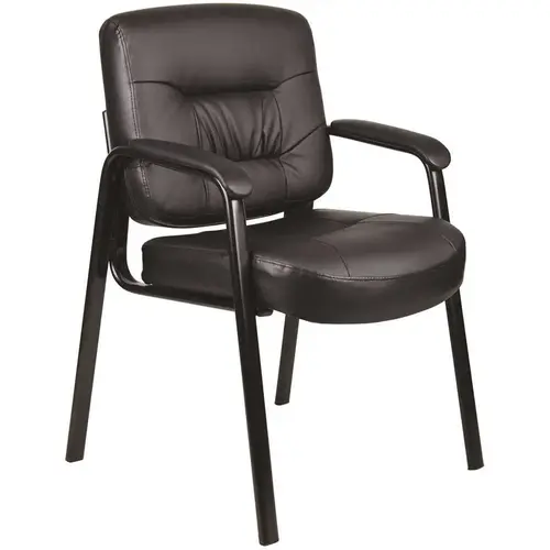 Black Executive Mid Back LeatherPlus Guest Chair Black Executive Mid Back LeatherPlus Guest Chair