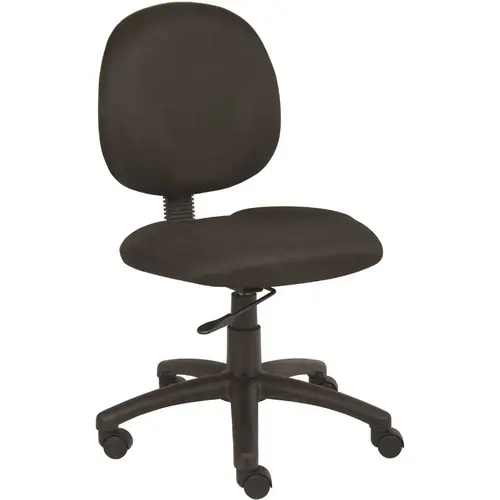 Black Fabric Cushions Armless Swivel-Tilt Pneumatic Lift Office Task Chair Black Fabric Cushions Armless Swivel-Tilt Pneumatic Lift Office Task Chair