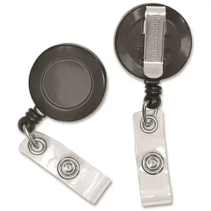 BAUMGARTENS 3555669 CARD REEL WITH BELT CLIP, EXTENDS 30 IN., BLACK