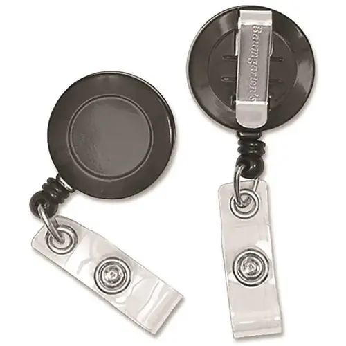 CARD REEL WITH BELT CLIP, EXTENDS 30 IN., BLACK