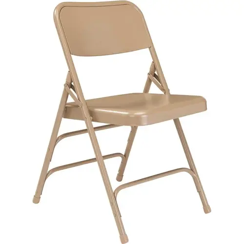 Beige Metal Stackable Folding Chair Beige Metal Stackable Folding Chair