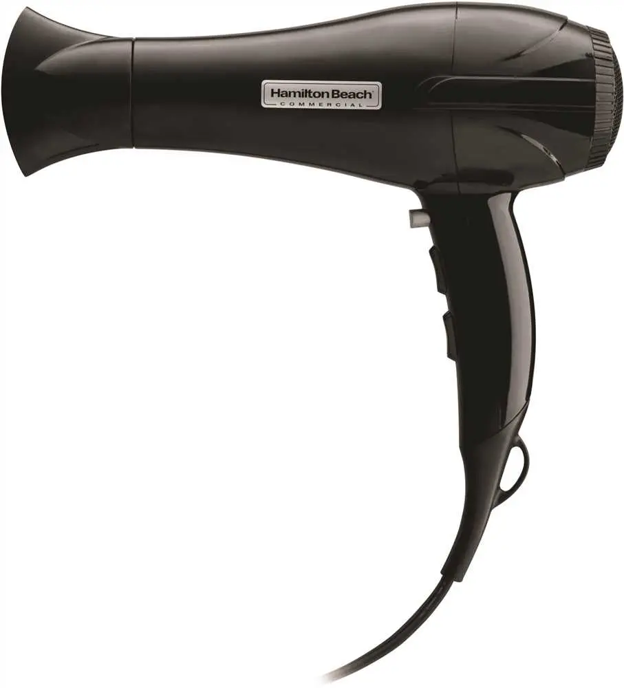 HAMILTON BEACH Comm. Hair Dryer - 1875 Watt - 3 Heat Settings - 2 Fan Speeds Black HHD620